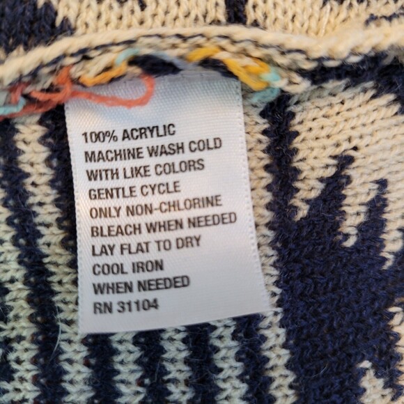 Red Camel Open Knit Cardigan Tribal Aztec colorful Small - Picture 6 of 8